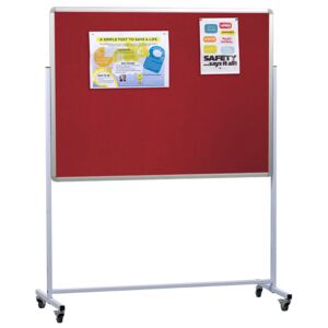 Double Sided Mobile Aluminium Noticeboard, Blue