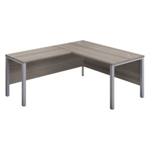 Proteus III L-Shape Desk, 180wx180dx73h (cm), Grey Oak