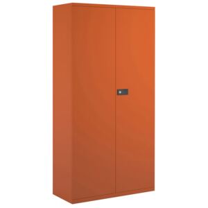 Bisley Economy Double Door Steel Cupboard, 4 Shelf - 91wx40dx197h (cm), Orange