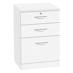 Small Office 3 Drawer Filing Cabinet, White