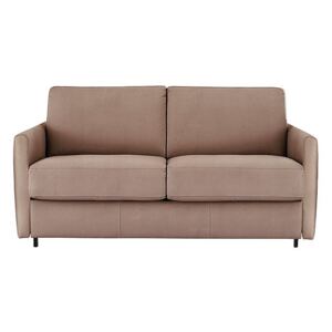 Nicoletti - Alcova 2 Seater Fabric Sofa Bed with Slim Arms - Brown