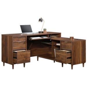 Lewis L-Shaped Desk, Grand Walnut