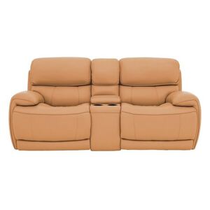 Relax Station Rocco 2 Seater Leather Power Rocker Sofa with Cupholders and Power Headrests - Yellow- World of Leather