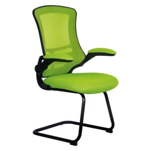 Moon Mesh Back Visitor Chair With Black Frame (Lime Green)