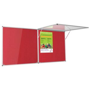 Eco-Colour Corridor Resist-A-Flame Tamperproof Noticeboards, Red