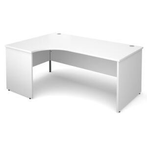 All White Premium Panel End Left Hand Ergonomic Desk, 180wx120/80dx73h (cm)