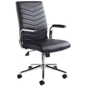 Martinez Executive Leather Faced Chair, Black