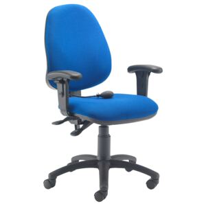Orchid Lumbar Pump Ergonomic Operator Chair With Height Adjustable Arms, Blue