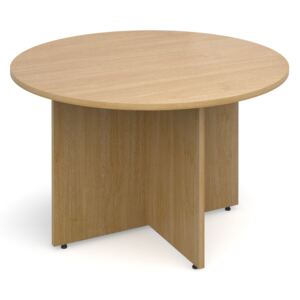 Arrowhead Circular Boardroom Table, Oak