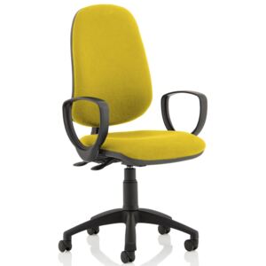Lunar 2 Lever Operator Chair (Fixed Arms), Senna Yellow