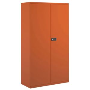 Bisley Economy Double Door Steel Cupboard, 3 Shelf - 91wx40dx181h (cm), Orange