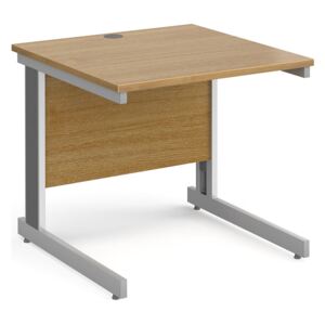 Tully Deluxe Rectangular desk, 80wx80dx73h (cm), Oak