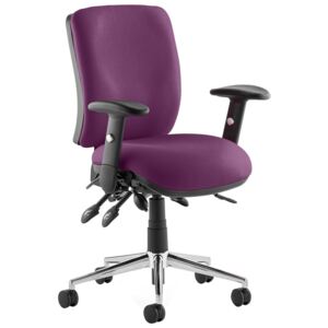 Praktikos Medium Back Posture Operator Chair With Adjustable Arms, Tarot