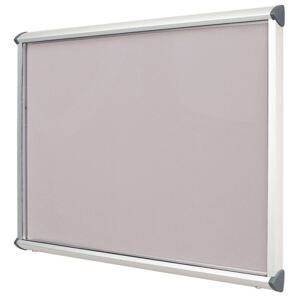 Shield Aluminium Frame Showcase With Top Hinged Doors, Light Grey