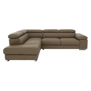 Nicoletti - Sanova Leather Corner Sofa - Brown
