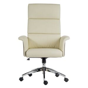 East River Elegance High-back Office Chair - Cream
