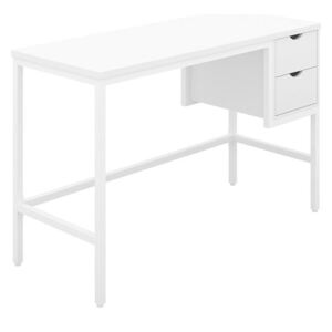 Shen Home Office Desk With 2 Drawers (White Frame), White