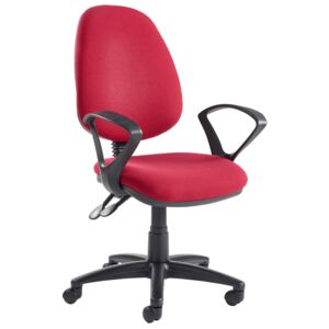 Vantage Deluxe Operator Chair With Fixed Arms, Blue