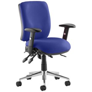 Praktikos Medium Back Posture Operator Chair With Adjustable Arms, Scuba