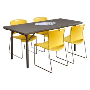 Rectangular Premium Folding Tables, 122wx76dx76h (cm), Warm Grey