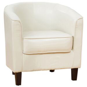 Westwood Faux Leather Tub Chair, Cream