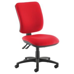 Polnoon Ergonomic High Back Operator Chair (No Arms), Red