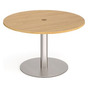 Gerber Power Ready Circular Meeting Table, 120diax73h (cm), Oak