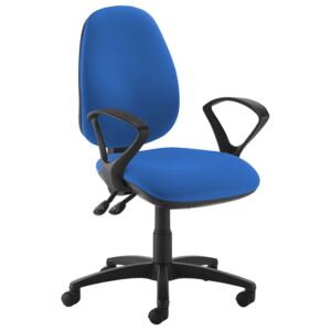 Gilmour High Back Operator Chair (Fixed Arms), Blue