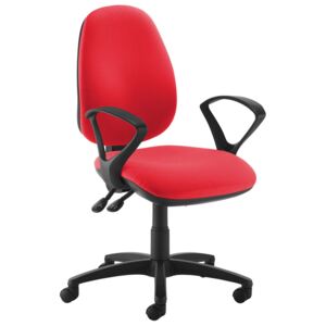 Gilmour High Back Operator Chair (Fixed Arms), Red