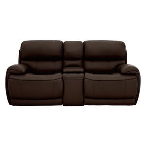 Relax Station Rocco 2 Seater Leather Power Rocker Sofa with Cupholders and Power Headrests - Brown- World of Leather