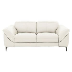 Galaxy 2 Seater Sofa with Manual Headrests - White- World of Leather