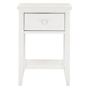 Faye 1 Drawer Bedside Table - White