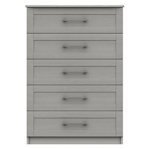 London Bedrooms - Fenchurch 5 Drawer Chest - Grey