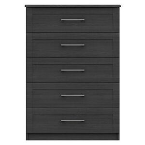 London Bedrooms - Fenchurch 5 Drawer Chest - Black