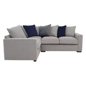 Comfi Fabric Pillow Back Corner Sofa - Grey