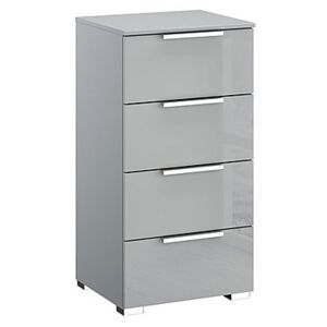 Rauch - Formes Glass 4 Drawer Narrow Chest - Grey