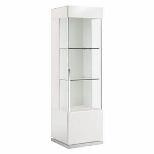 ALF - Fascino 1 Door Right Hand Curio Cabinet - White