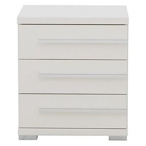 Wiemann - Laguna 3 Drawer Bedside Table Right Side Handles - White