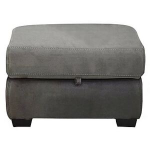 Compact Collection Midi Fabric Storage Footstool - Grey