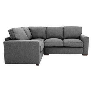 Comfi Fabric Classic Back Corner Sofa - Grey