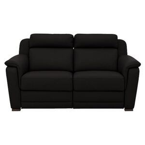 Nicoletti - Matera 2.5 Seater Leather Power Recliner Sofa with Pad Arms - Black