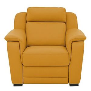 Nicoletti - Matera Leather Power Recliner Armchair with Pad Arm - Yellow
