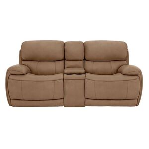 Relax Station Rocco 2 Seater Fabric Power Rocker Sofa with Cupholders and Power Headrests - Brown