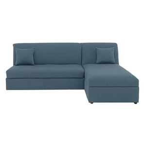 Versatile 2 Seater Fabric Chaise Sofa Bed No Arms