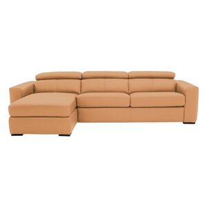 Infinity Leather Corner Chaise Sofa with Storage - Yellow- World of Leather