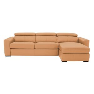 Infinity Leather Corner Chaise Sofa with Storage - Yellow- World of Leather