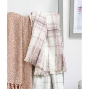 Damart Supersoft Faux Mohair Check Throw