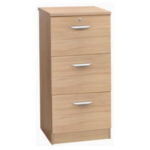 Small Office Mid Height 3 Drawer Filing Cabinet, Sandstone