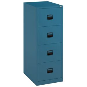 Bisley Economy Filing Cabinet (Central Handle), Blue