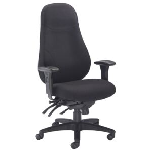 Jansen 24 Hour Fabric Operator Chair (Black), Black